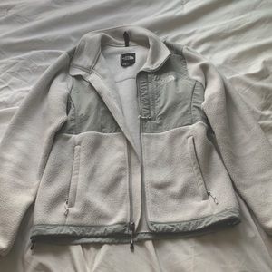 White and Gray The North Face Jacket